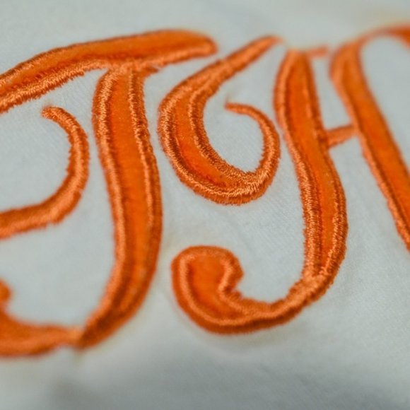 Tommy Hilfiger White Orange Hoodie L/S Sweatshirt - Picture 3 of 8